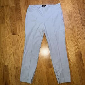 Theory Women’s Alettah Approach Cropped Pants Slim Leg Preppy Trousers Gray 4